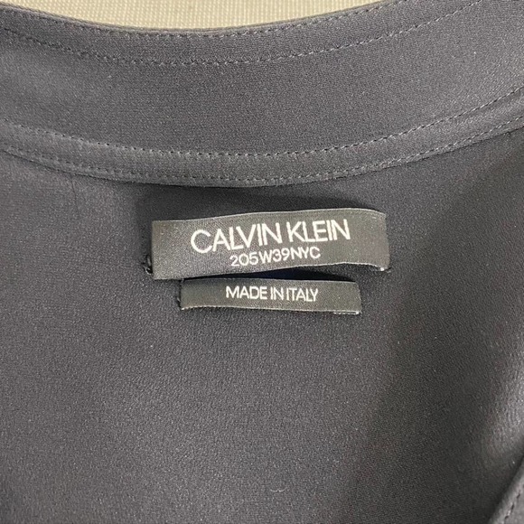Calvin Klein 205W39NYC Satin Drape-Front Silk Cady top MADE IN ITALY - Picture 8 of 14